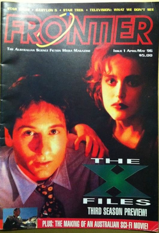 FRONTIER magazine side cover Issue 1 April/May 1996