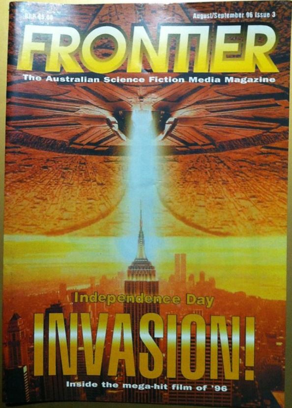 FRONTIER magazine side cover Issue 3 August/September 1996
