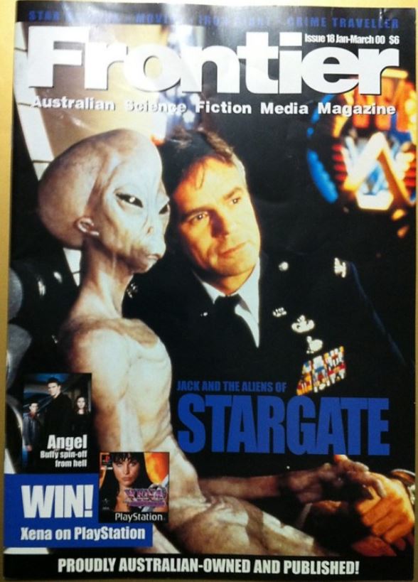 FRONTIER magazine side cover Issue 18 January/February/March 2000