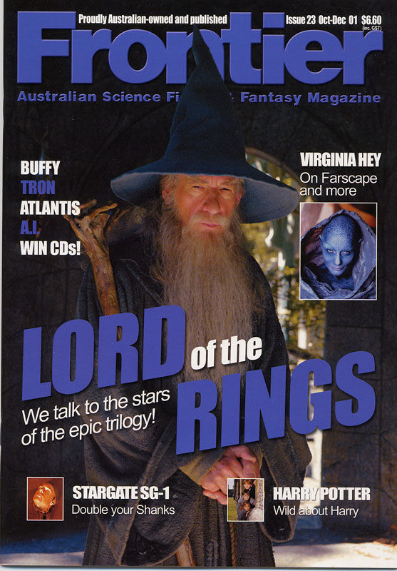 FRONTIER magazine side cover Issue 23 October/November/December 2001