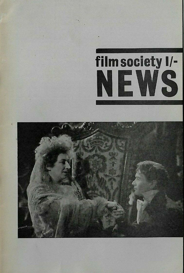 FILM NEWS BFOFS magazine side cover Issue 12 Summer 1962