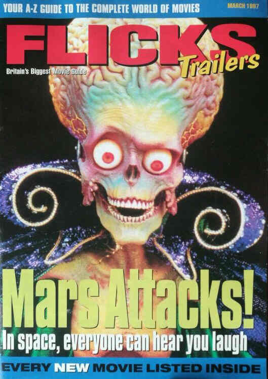 FLICKS TRAILERS magazine side cover  March 1997