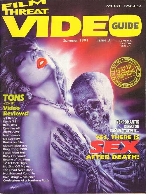 FILM THREAT VIDEO GUIDE magazine side cover Issue 3 Summer 1991