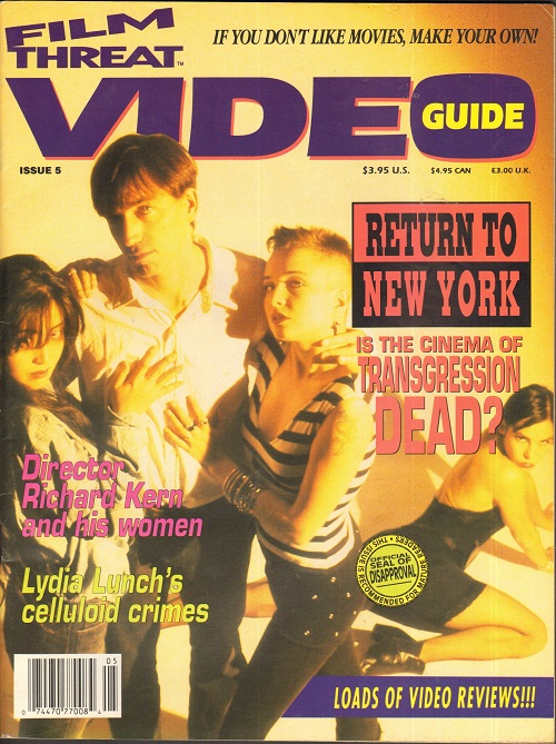 FILM THREAT VIDEO GUIDE magazine side cover Issue 5  1992