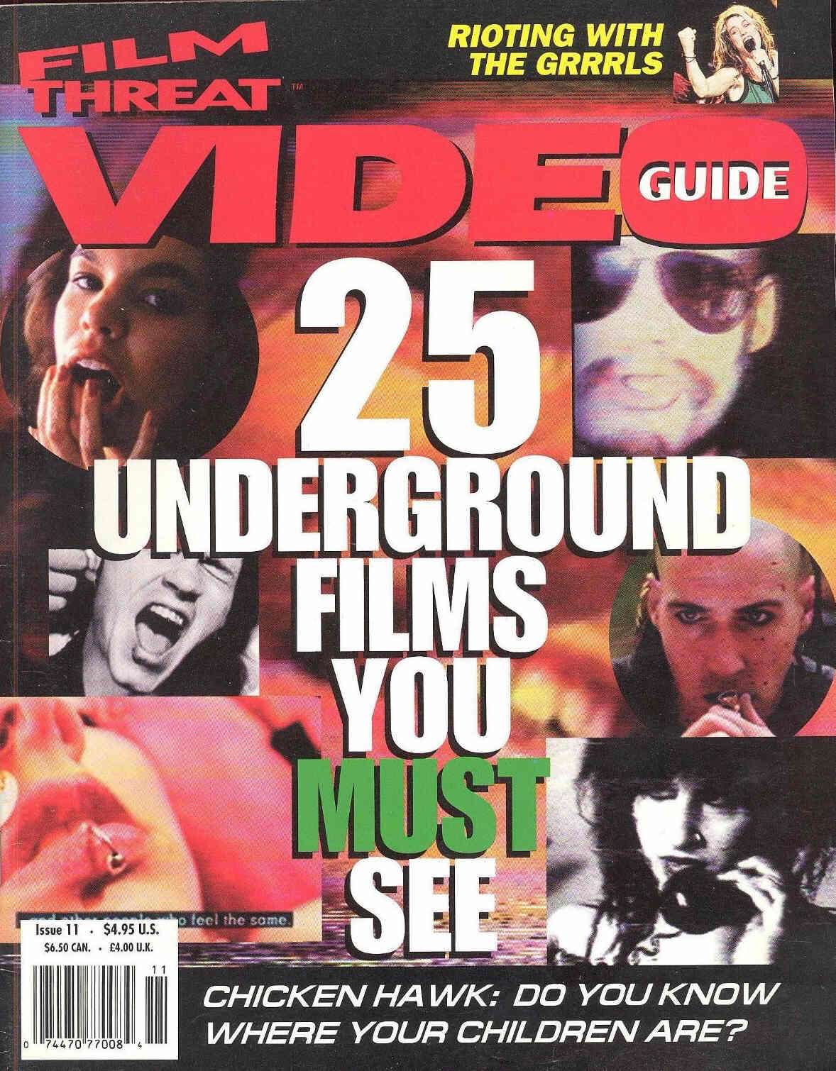 FILM THREAT VIDEO GUIDE magazine side cover Issue 11  1994