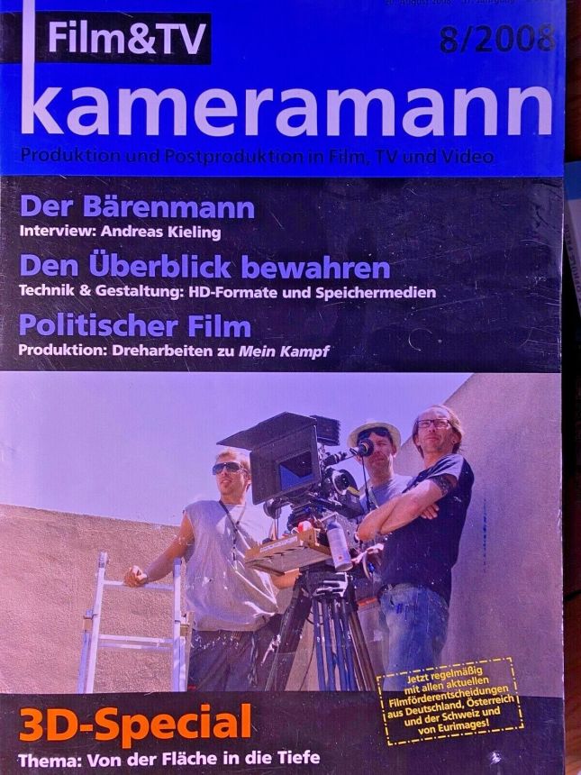FILM TV KAMERAMANN magazine side cover Issue 8   2008