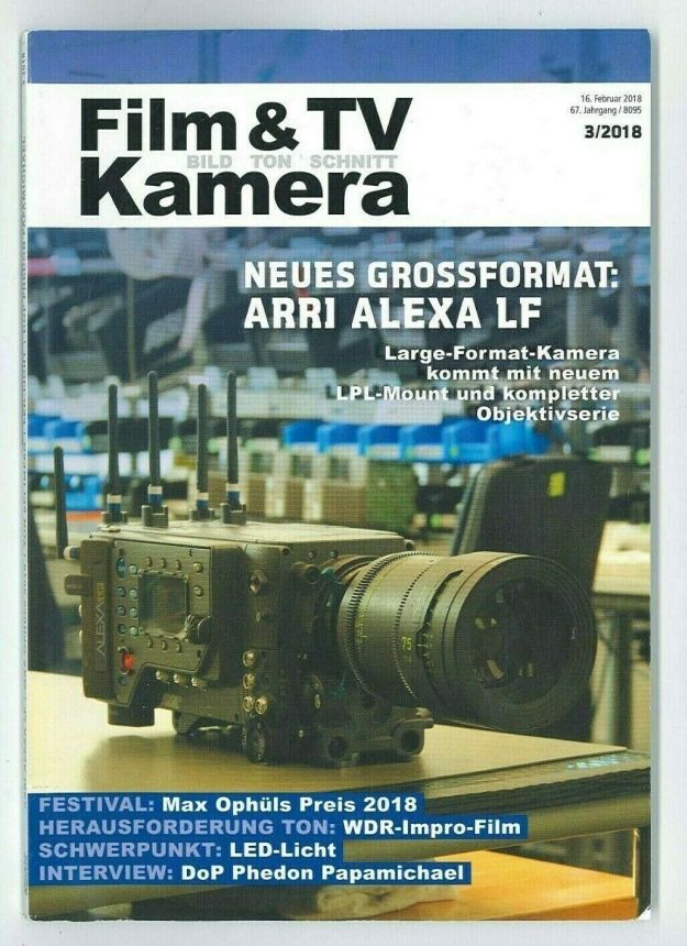 FILM TV KAMERAMANN magazine side cover Issue 3   2018