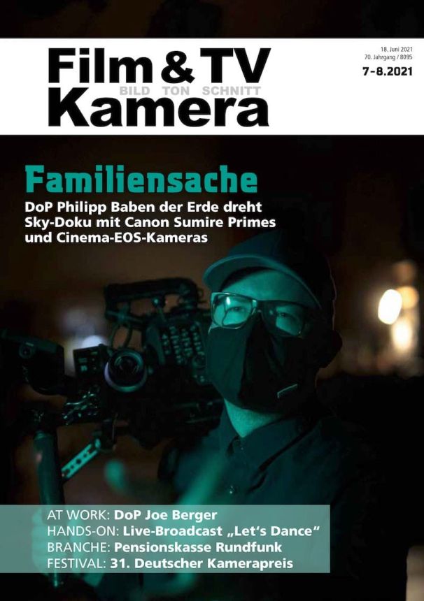 FILM TV KAMERAMANN magazine side cover  July/August 2021
