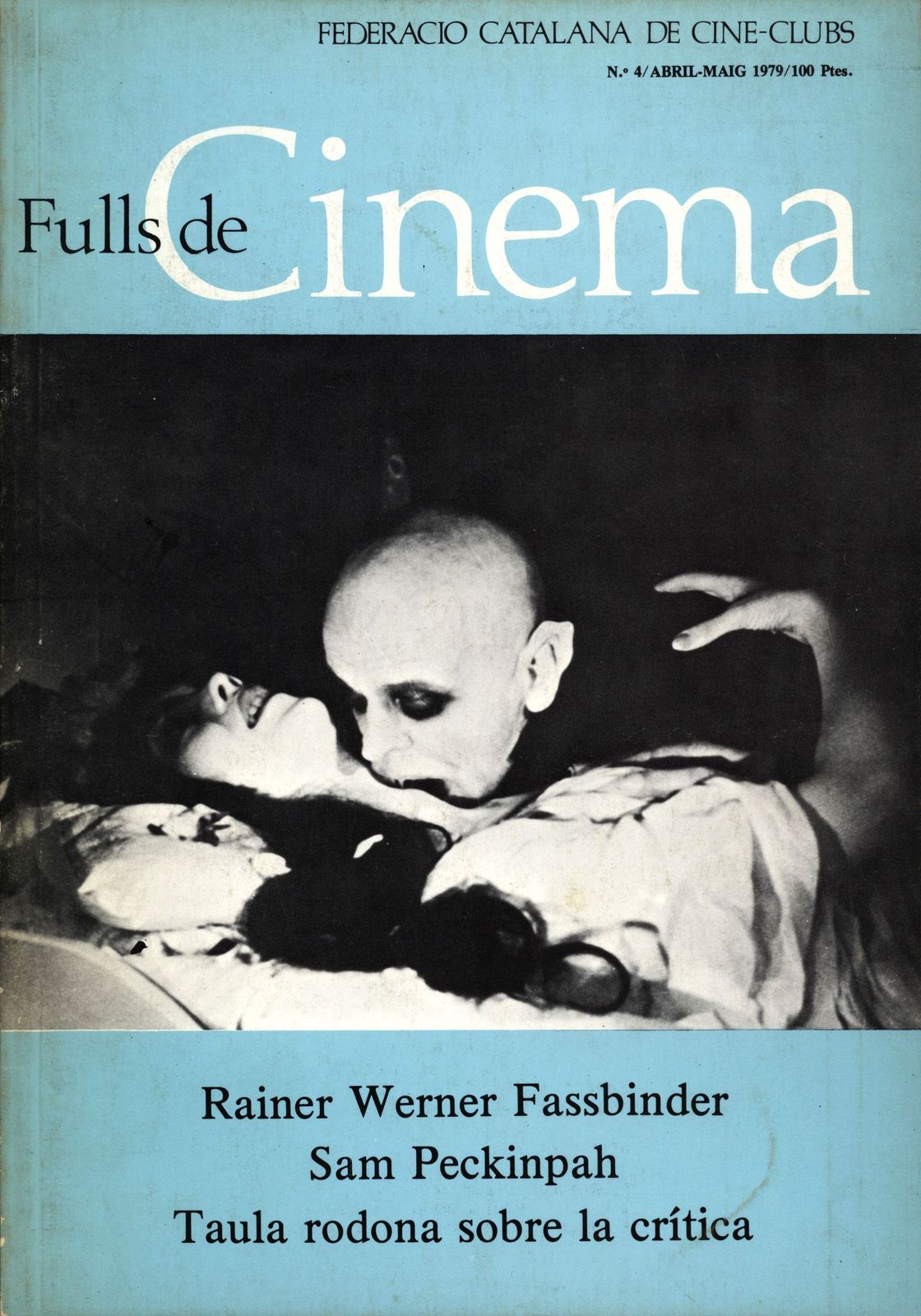 FULLS DE CINEMA magazine side cover Issue 4 April/May 1979