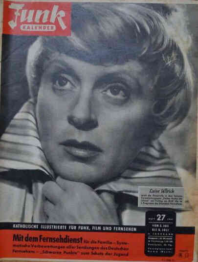 FUNK KALENDER magazine side cover Issue 27  1961