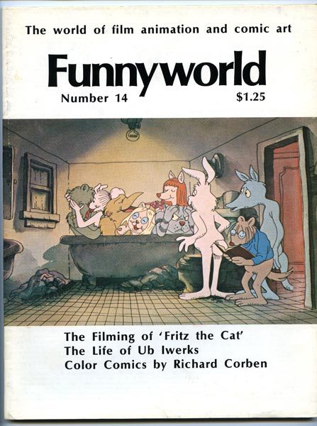 FUNNYWORLD magazine side cover Issue 14 March 1972