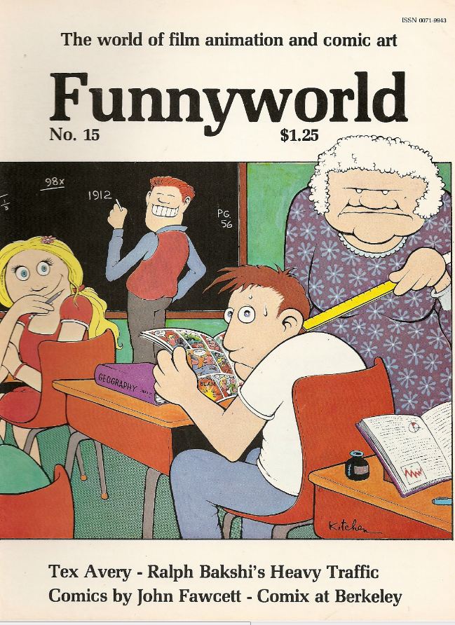 FUNNYWORLD magazine side cover Issue 15 September 1973