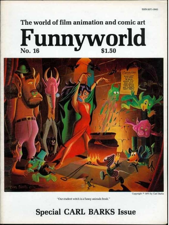 FUNNYWORLD magazine side cover Issue 16 December 1974