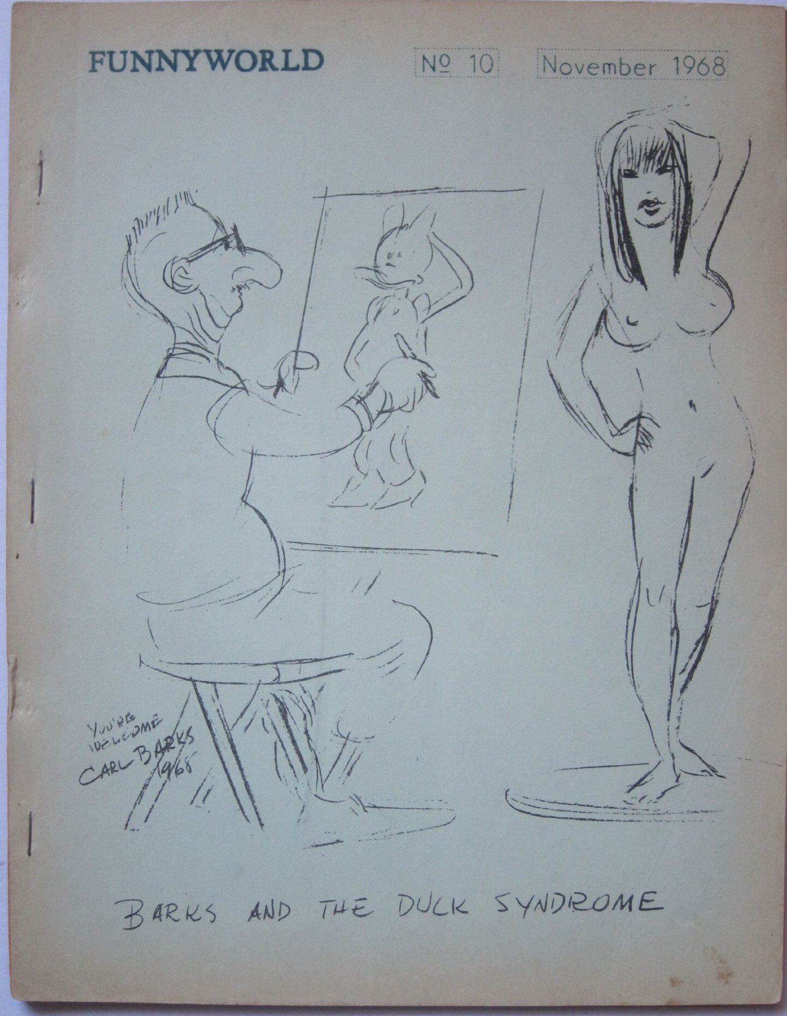 FUNNYWORLD magazine side cover Issue 10 November 1968