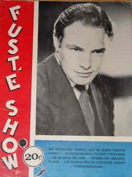 FUSTE SHOW magazine side cover February 1955