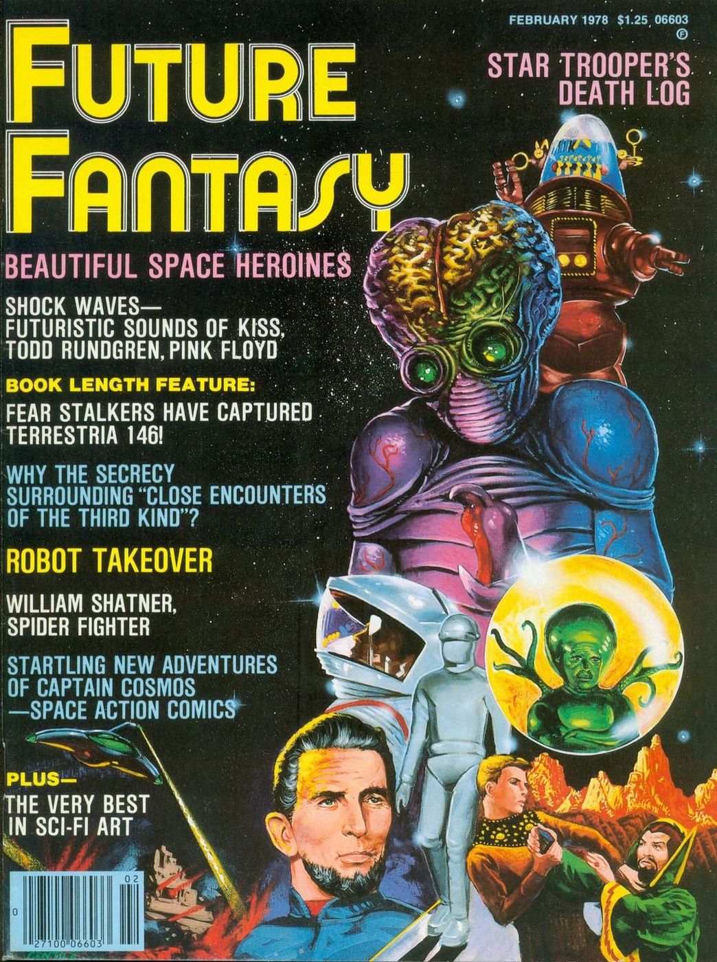 FUTURE FANTASY magazine side cover Issue 1  February 1978