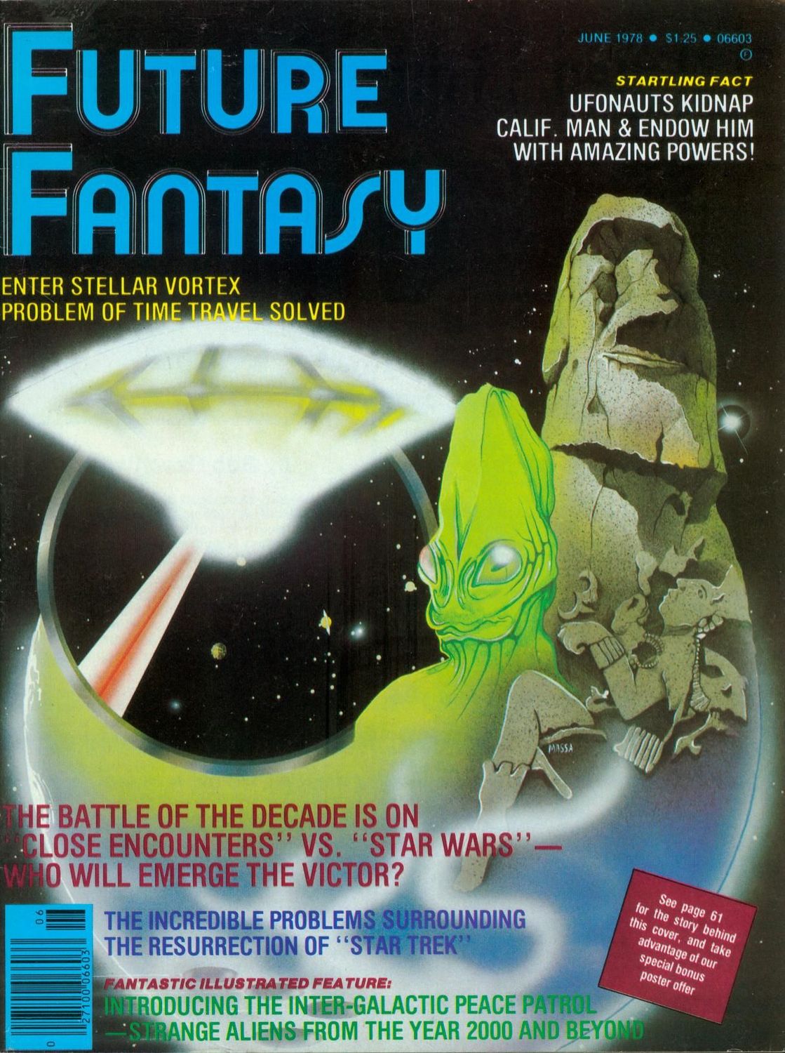 FUTURE FANTASY magazine side cover Issue 3  June 1978