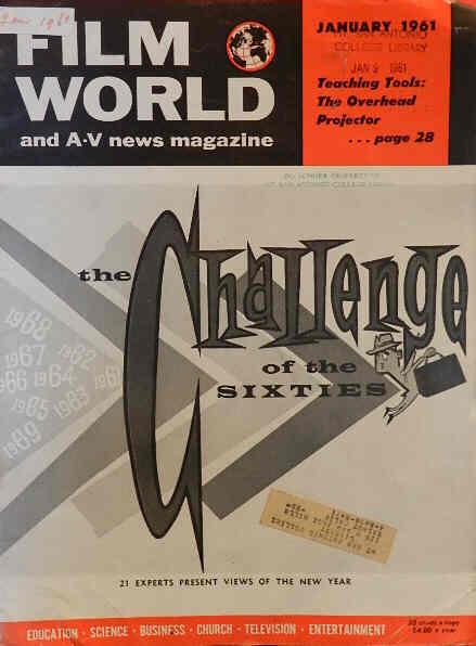 FILM NEWS (AV) magazine side cover January 1961