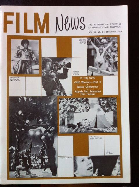 FILM NEWS (AV) magazine side cover  Vol 31 # 5 December 1974
