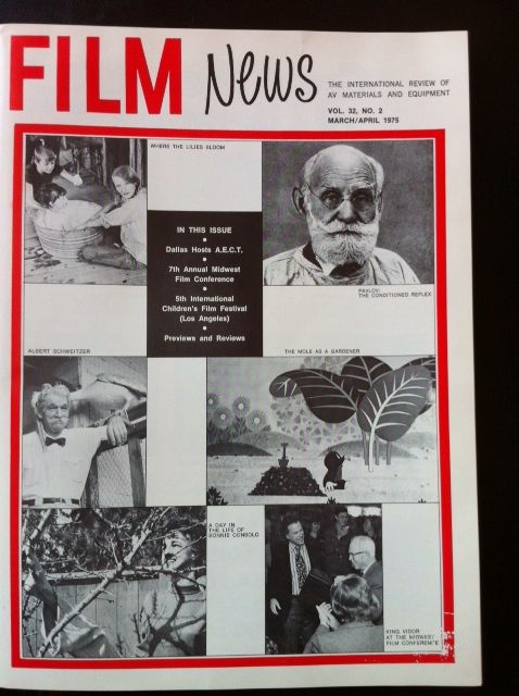 FILM NEWS (AV) magazine side cover  Vol 32 # 2 March/April 1975