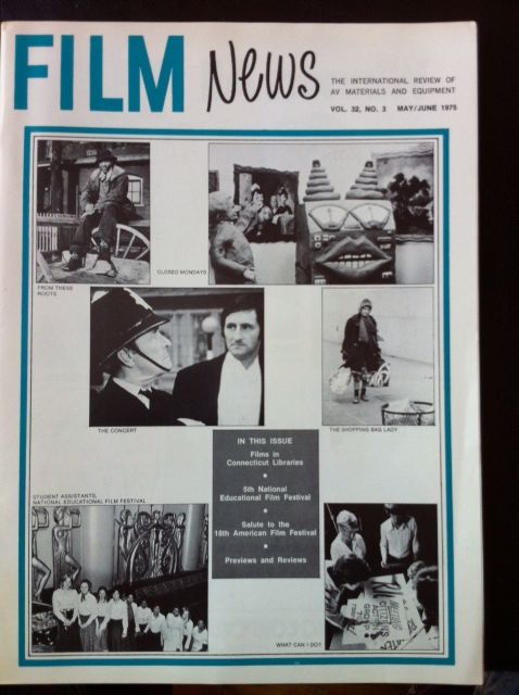 FILM NEWS (AV) magazine side cover  Vol 32 # 3 May/June 1975