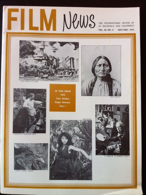 FILM NEWS (AV) magazine side cover  Vol 32 # 5 November/December 1975