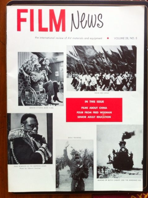 FILM NEWS (AV) magazine side cover  Vol 28 # 5 October 1971