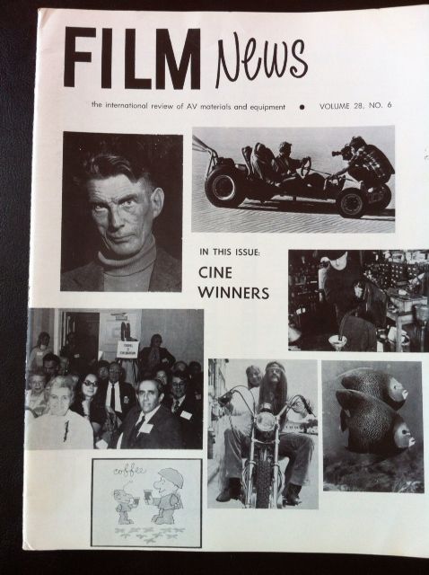 FILM NEWS (AV) magazine side cover  Vol 28 # 6 December 1971