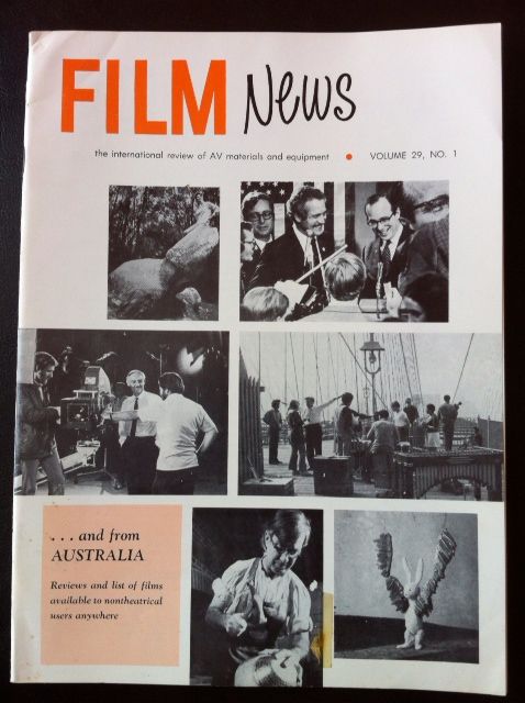 FILM NEWS (AV) magazine side cover  Vol 29 # 1 January 1972