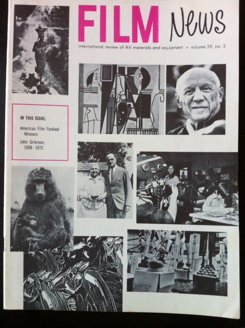 FILM NEWS (AV) magazine side cover  Vol 29 # 3 June 1972