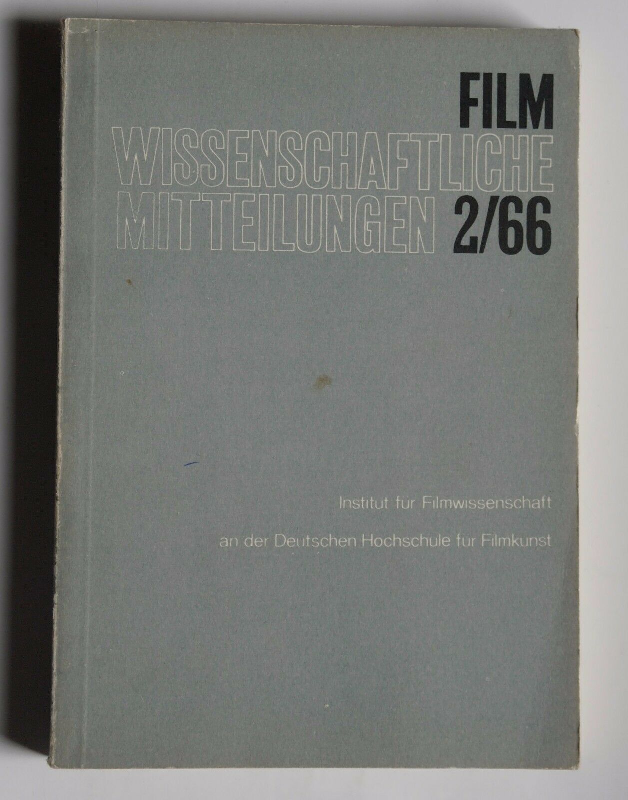 FILMWISSENSCHAFTLICHE BEITRAGE magazine side cover Issue 2   1966