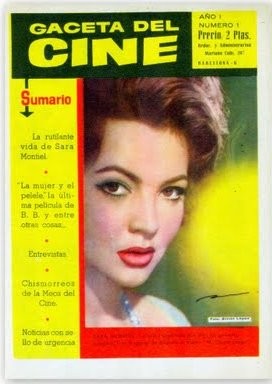 GACETA DEL CINE magazine side cover Issue 1  1960