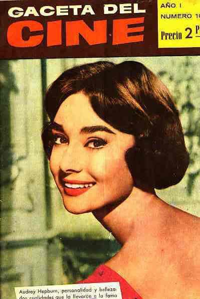 GACETA DEL CINE magazine side cover Issue 10  1960