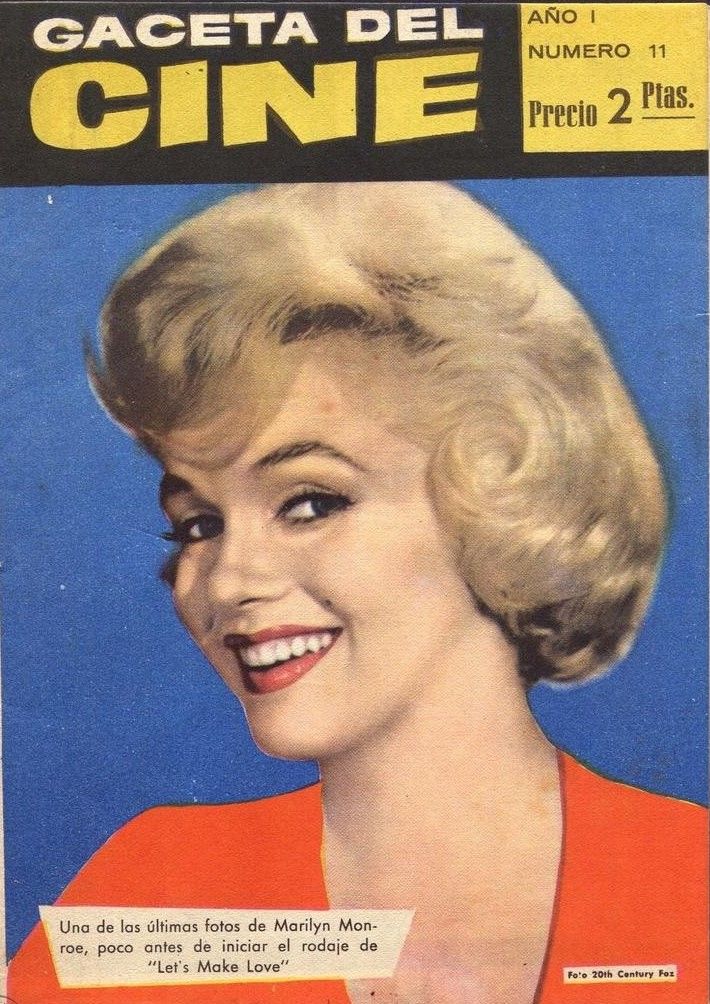 GACETA DEL CINE magazine side cover Issue 11  1960