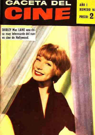 GACETA DEL CINE magazine side cover Issue 16 20 May 1960