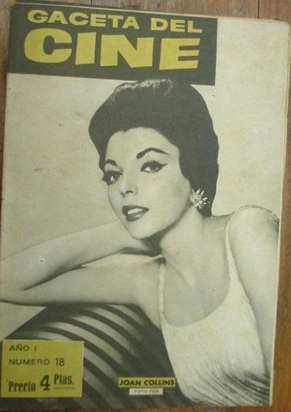 GACETA DEL CINE magazine side cover Issue 18  1960