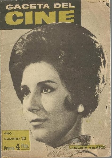 GACETA DEL CINE magazine side cover Issue 20  1960