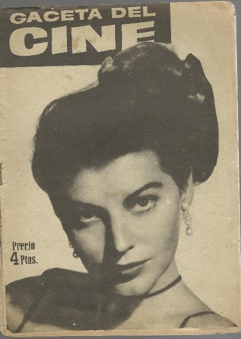 GACETA DEL CINE magazine side cover Issue 24  1960