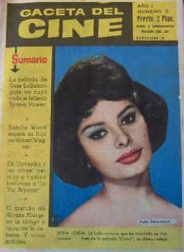 GACETA DEL CINE magazine side cover Issue 3  1960