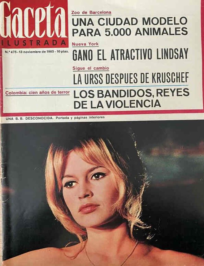 GACETA ILUSTRADA magazine side cover Issue 475 13 November 1965