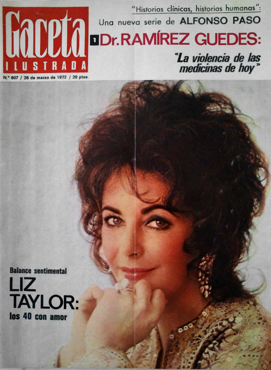 GACETA ILUSTRADA magazine side cover Issue 807 26 March 1972