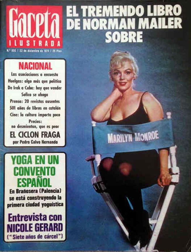 GACETA ILUSTRADA magazine side cover Issue 950 22 December 1974