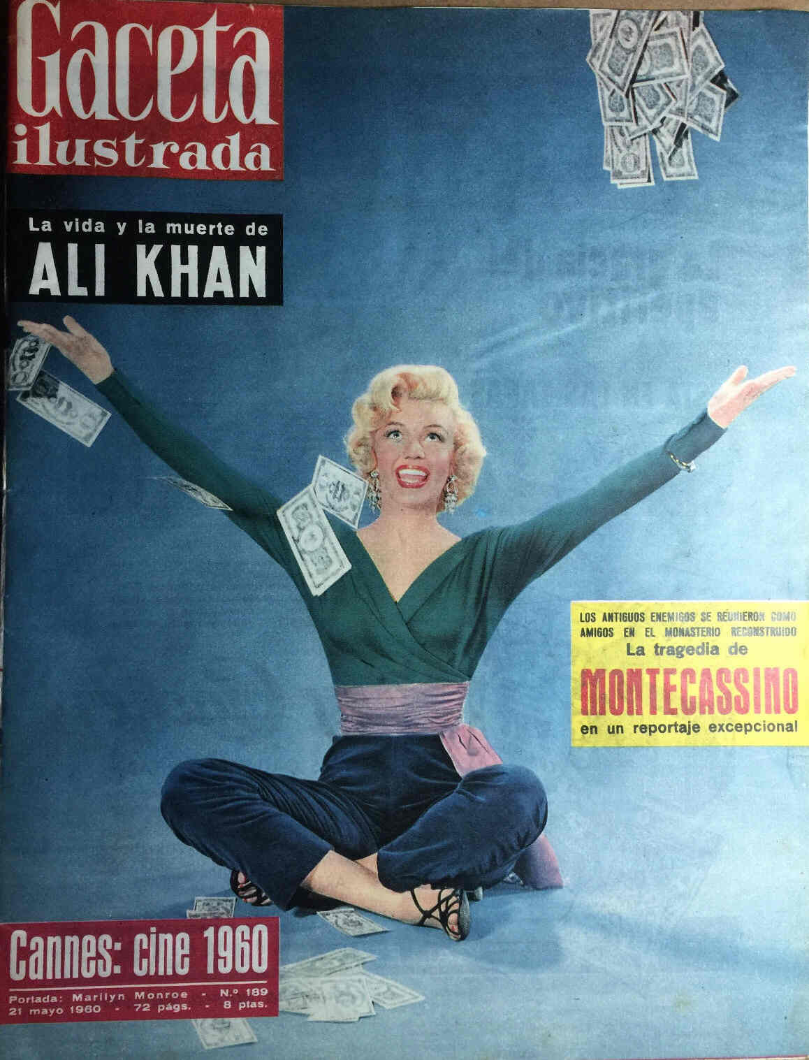 GACETA ILUSTRADA magazine side cover Issue 189 21 May 1960