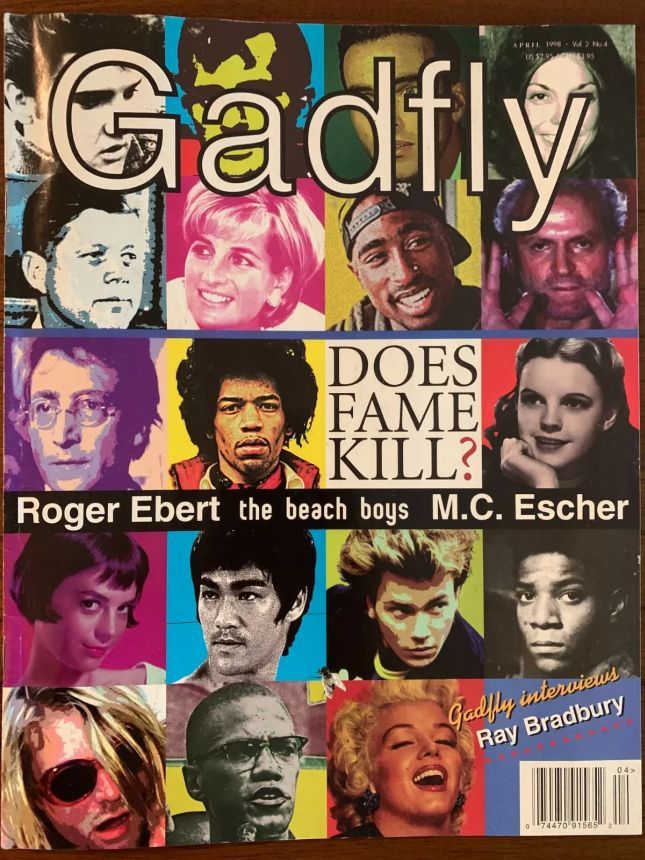 GADFLY magazine side cover  April 1998