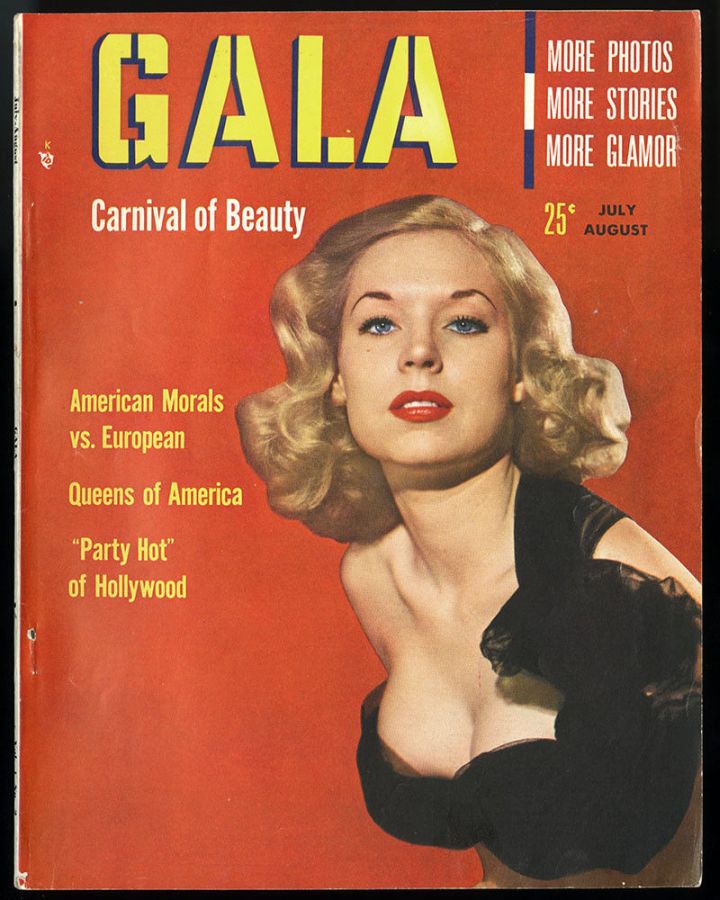 GALA (USA) magazine side cover Issue 2  July/August 1950