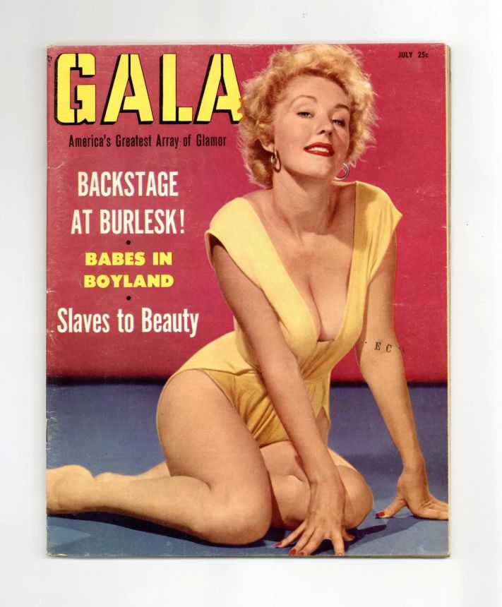 GALA (USA) magazine side cover  July 1954
