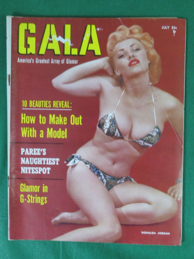 GALA (USA) magazine side cover  July 1957