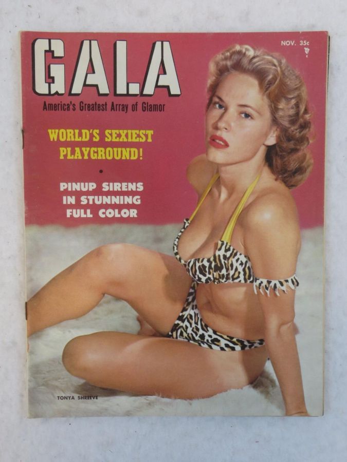 GALA (USA) magazine side cover  November 1957