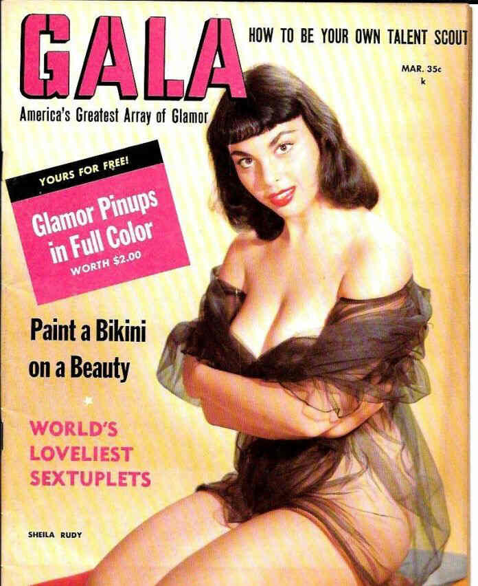 GALA (USA) magazine side cover  March 1958