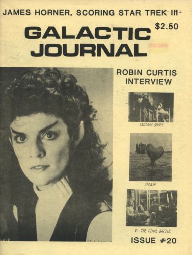 GALACTIC JOURNAL magazine side cover Issue 20 July 1984